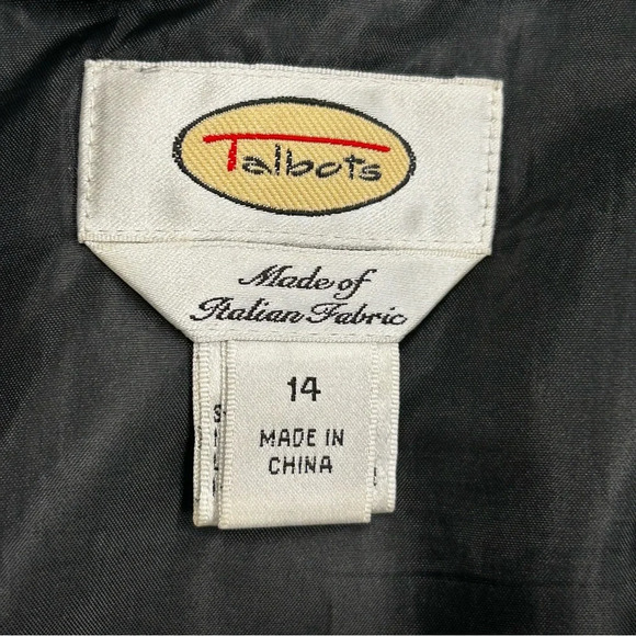 Talbots Womens‎ 14 Wool 100% Black Skirt Made of Italian Fabric Lined - Picture 3 of 5